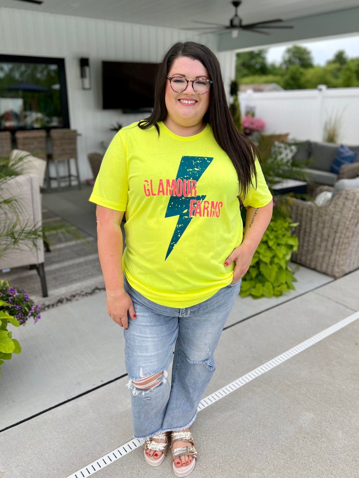 Glamour Farms Lightning Graphic Tee