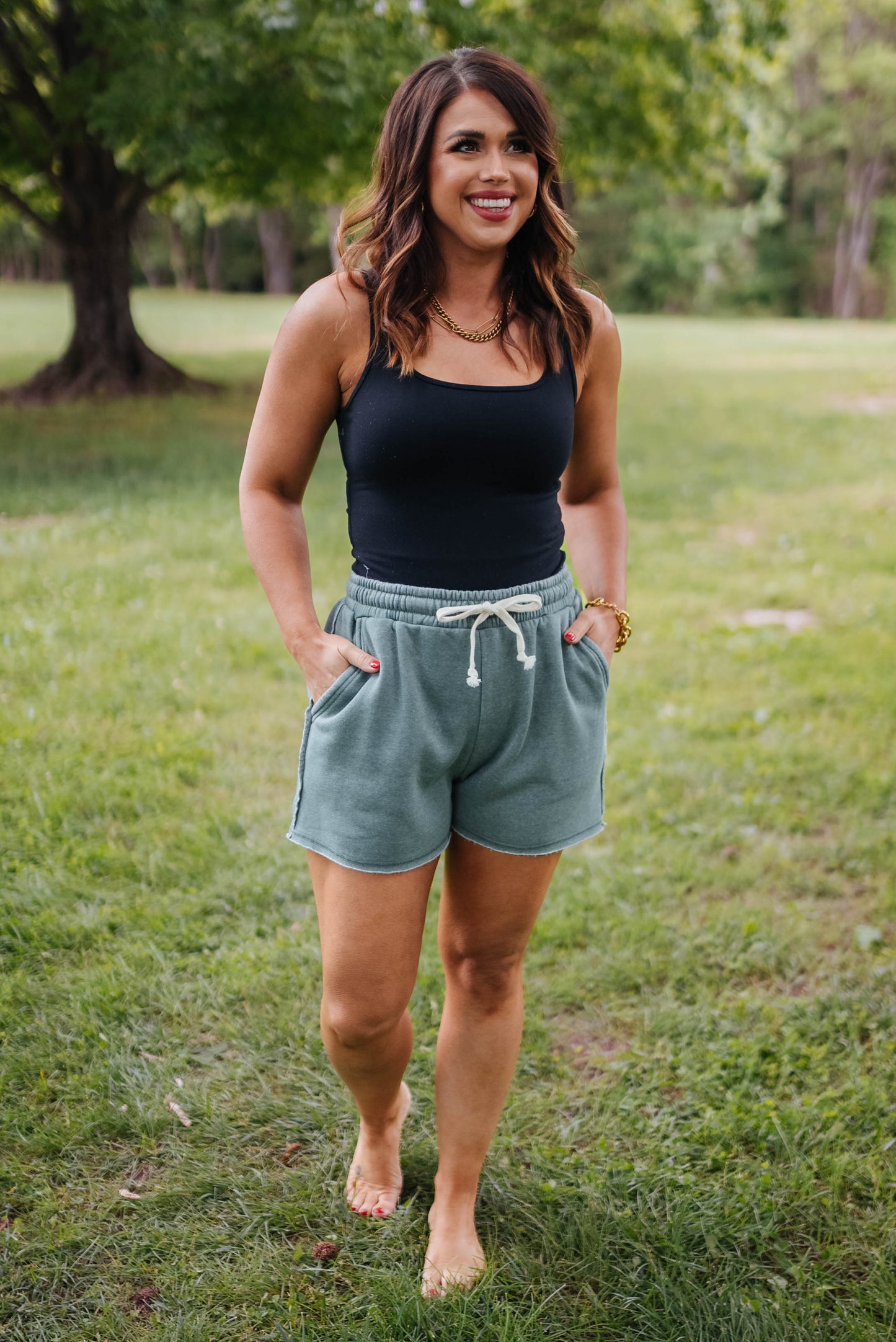French Terry Drawstring Shorts {More Colors}