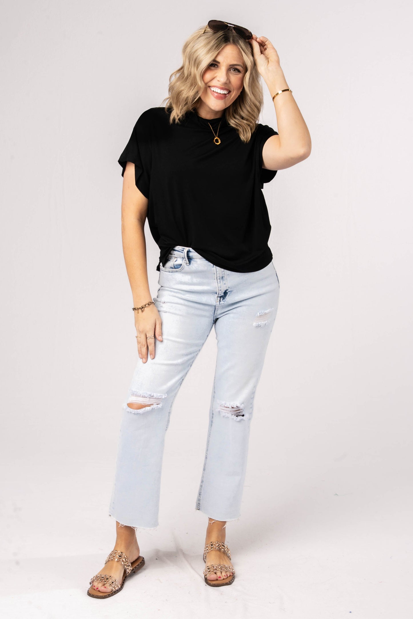 Draped Neck Dolman Top *Final Sale*