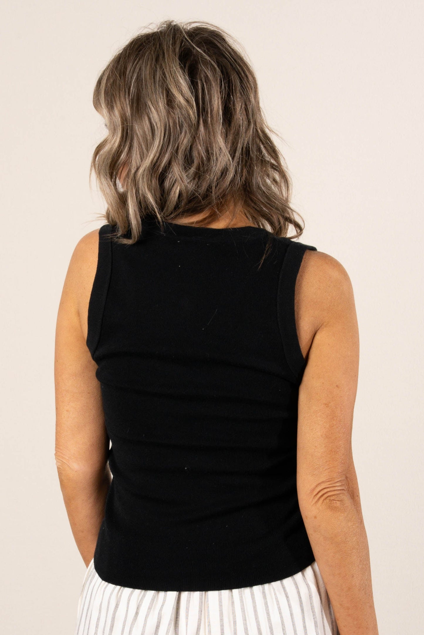 Ribbed Scoop Neck Tank