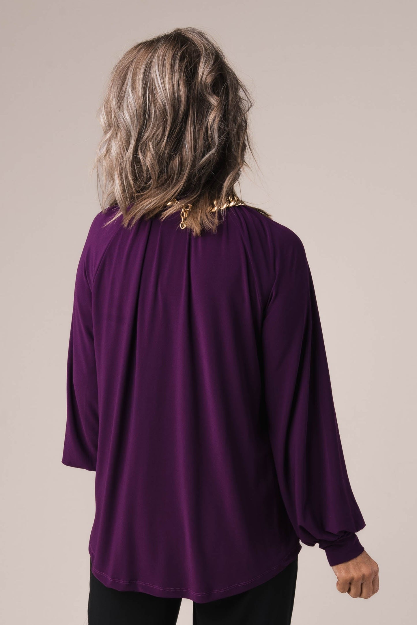 Shirred Mock Neck Top *Final Sale*