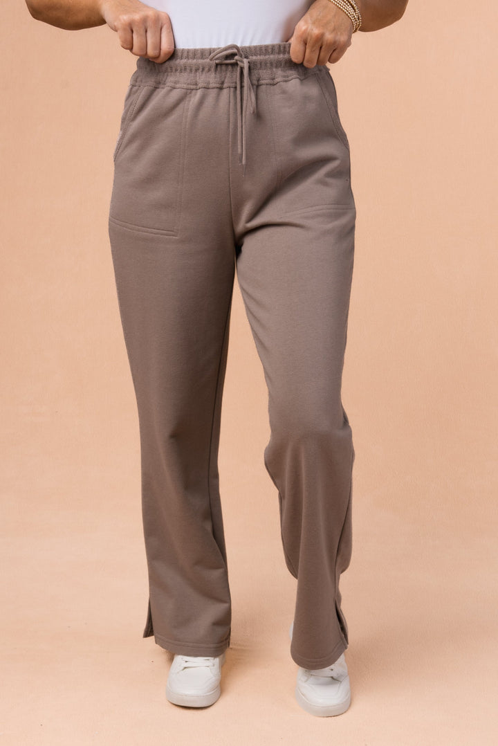 French Terry Wide Leg Pants