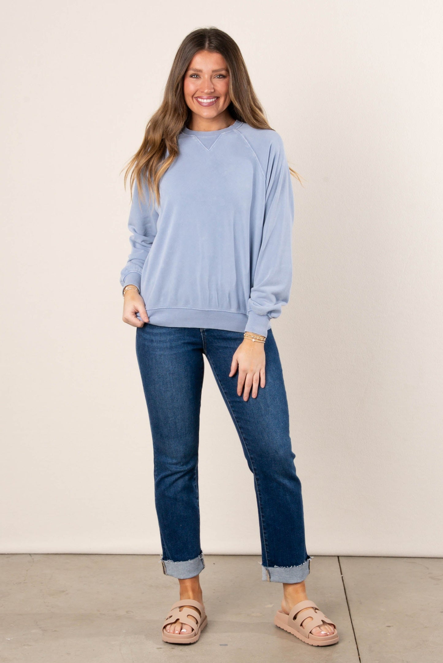 Washed Raglan Sweatshirt