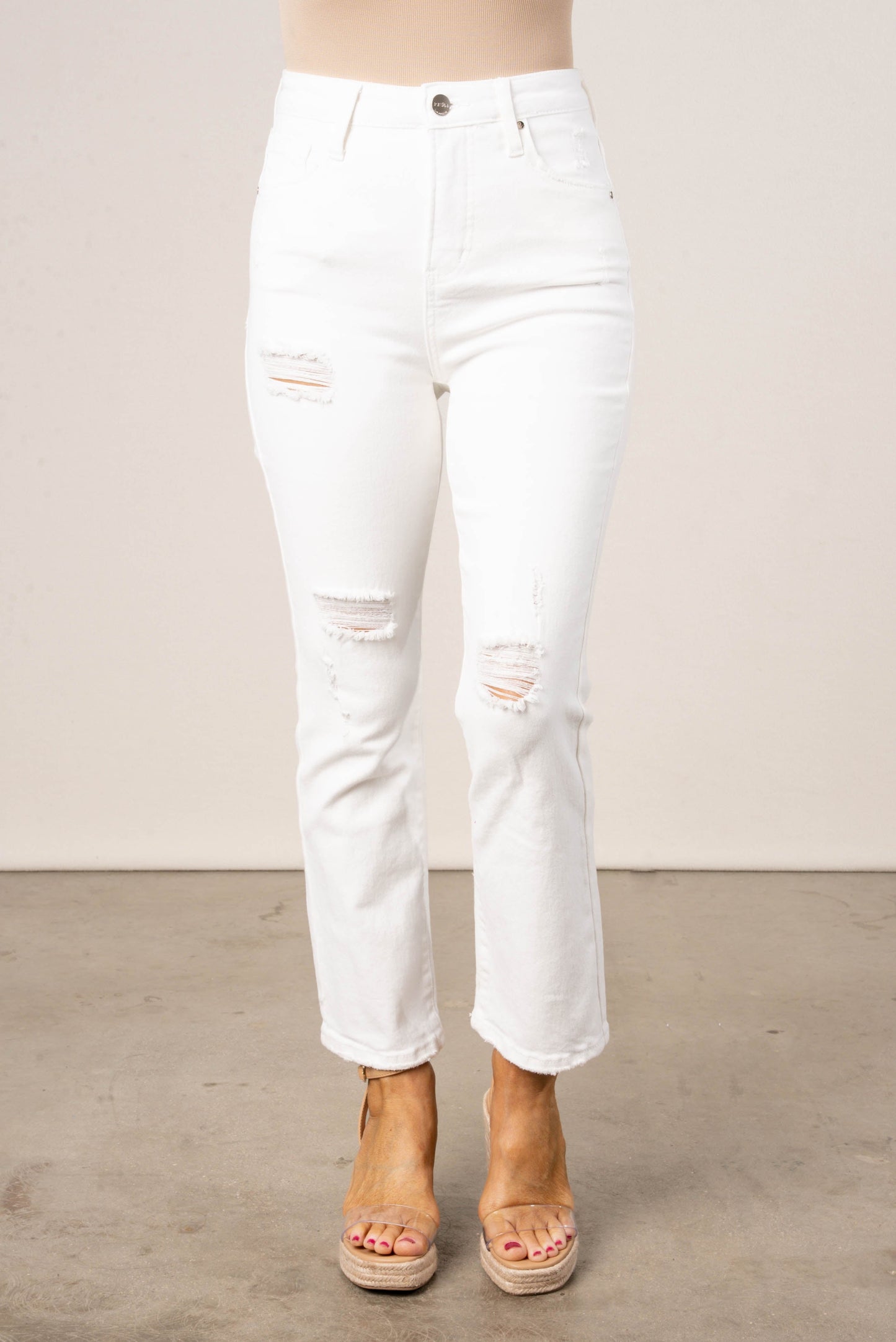 Risen High Rise Tummy Control Crop Jeans