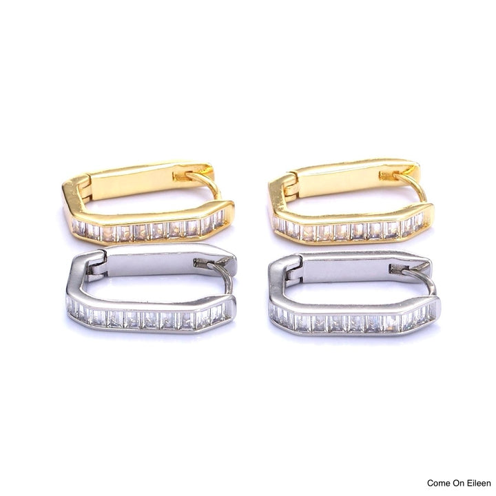 Come On Eileen CZ Huggie Earrings