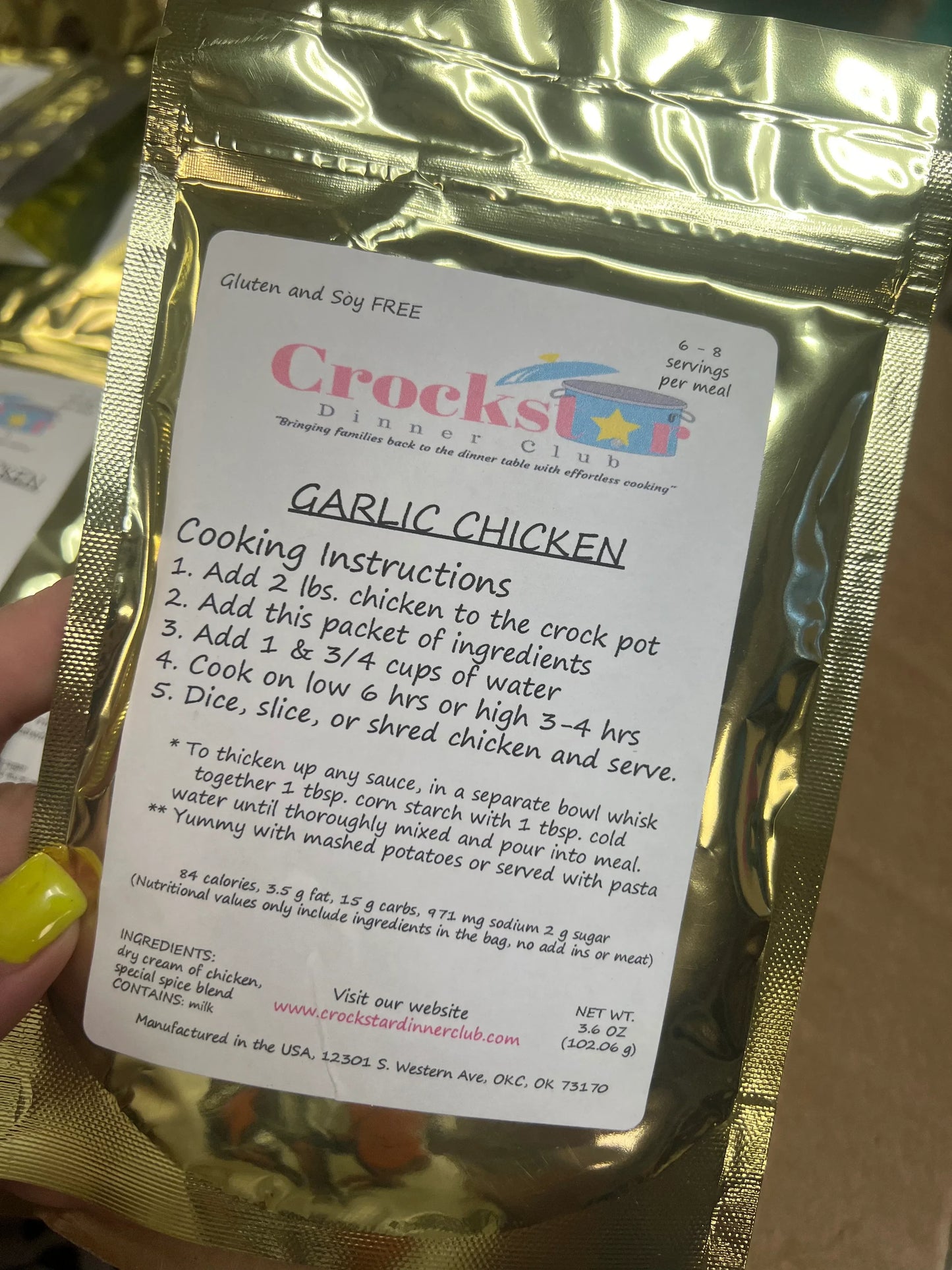 Crockstar Crockpot Chicken Meal Kits