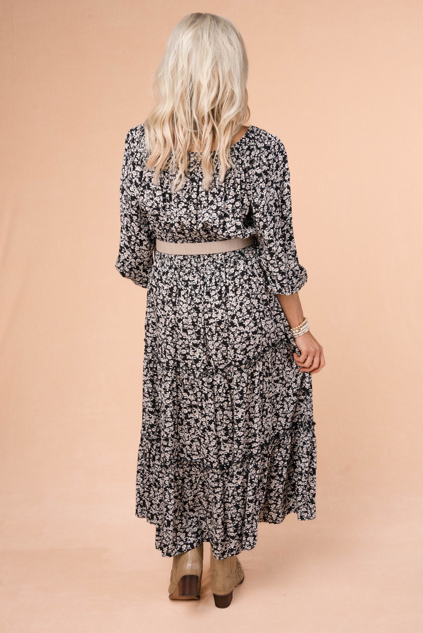Ditsy Floral Smocked Maxi Dress