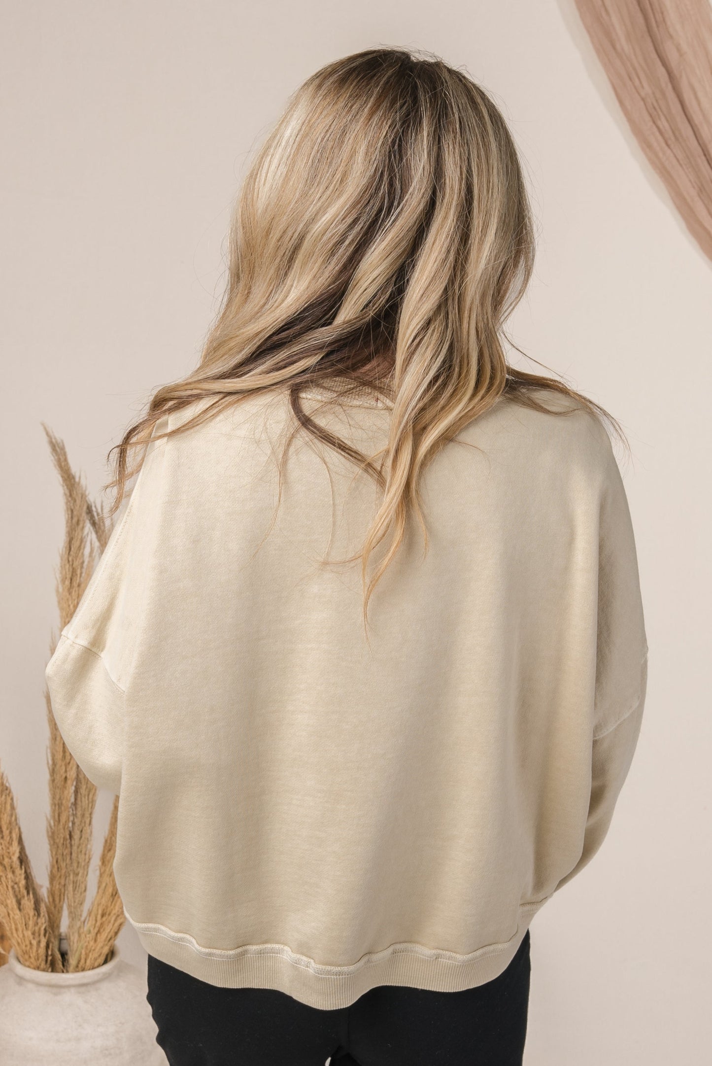 Washed Organic Cotton Crop Sweatshirt