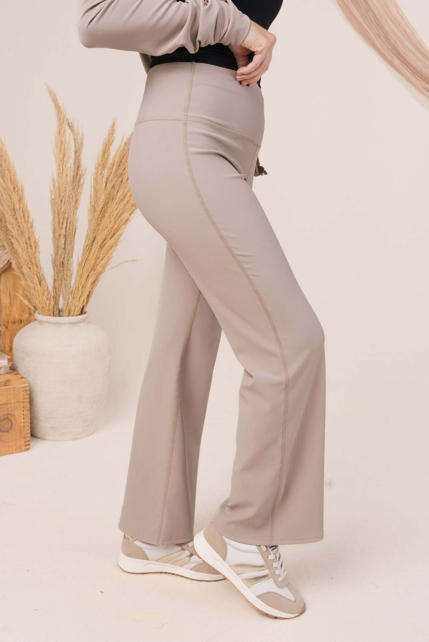 High Waist Crop Flare Yoga Pants