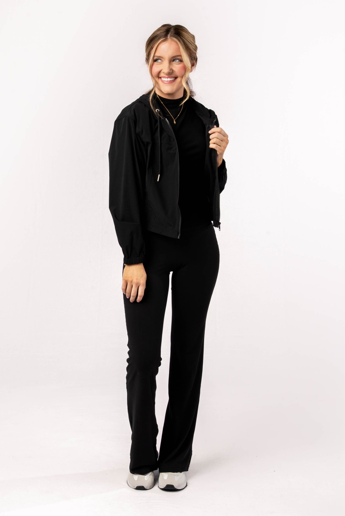 Cropped Athleisure Hooded Jacket