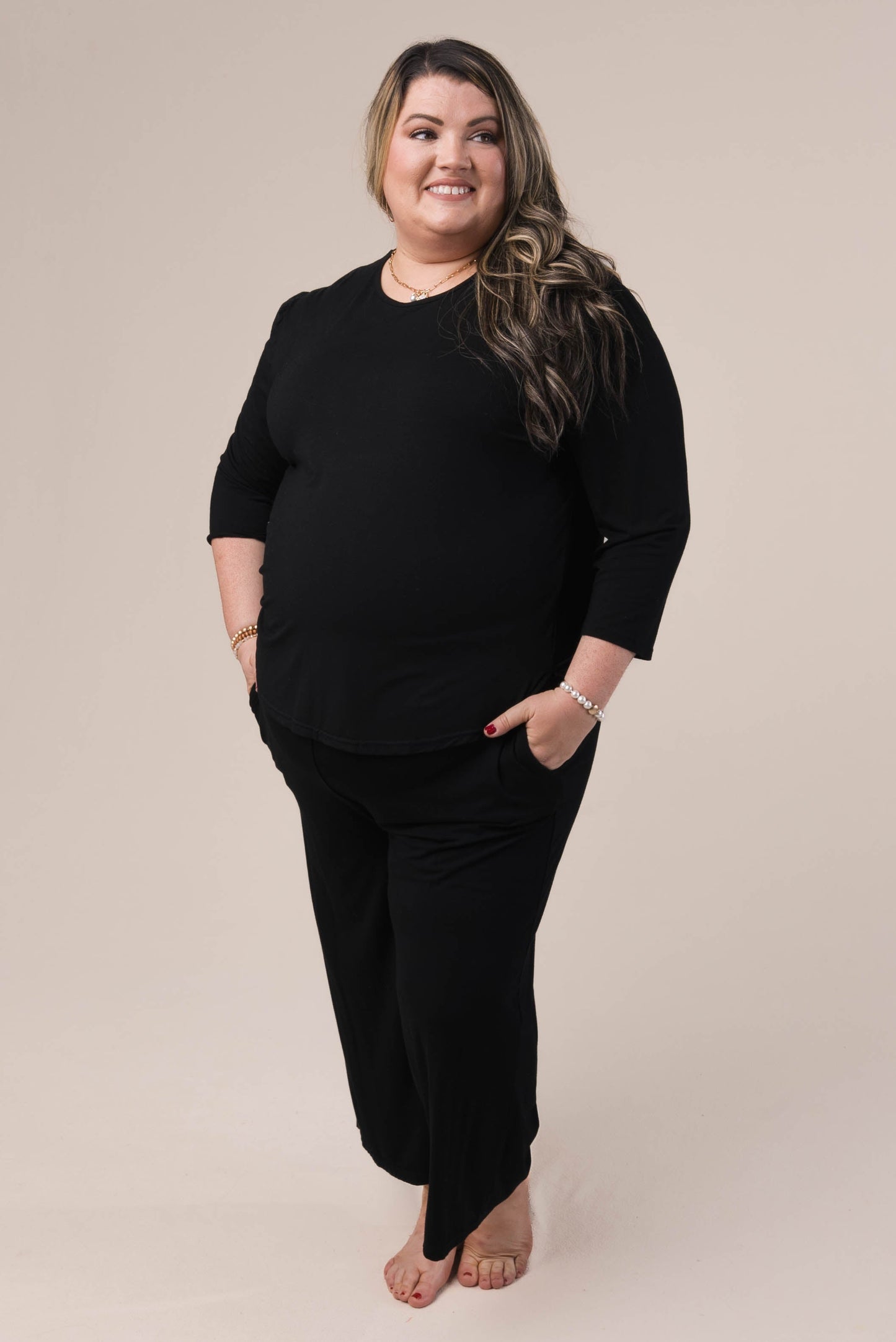 Heavenly Luxe Rounded Neckline Cool Down Pajama Set *Final Sale*