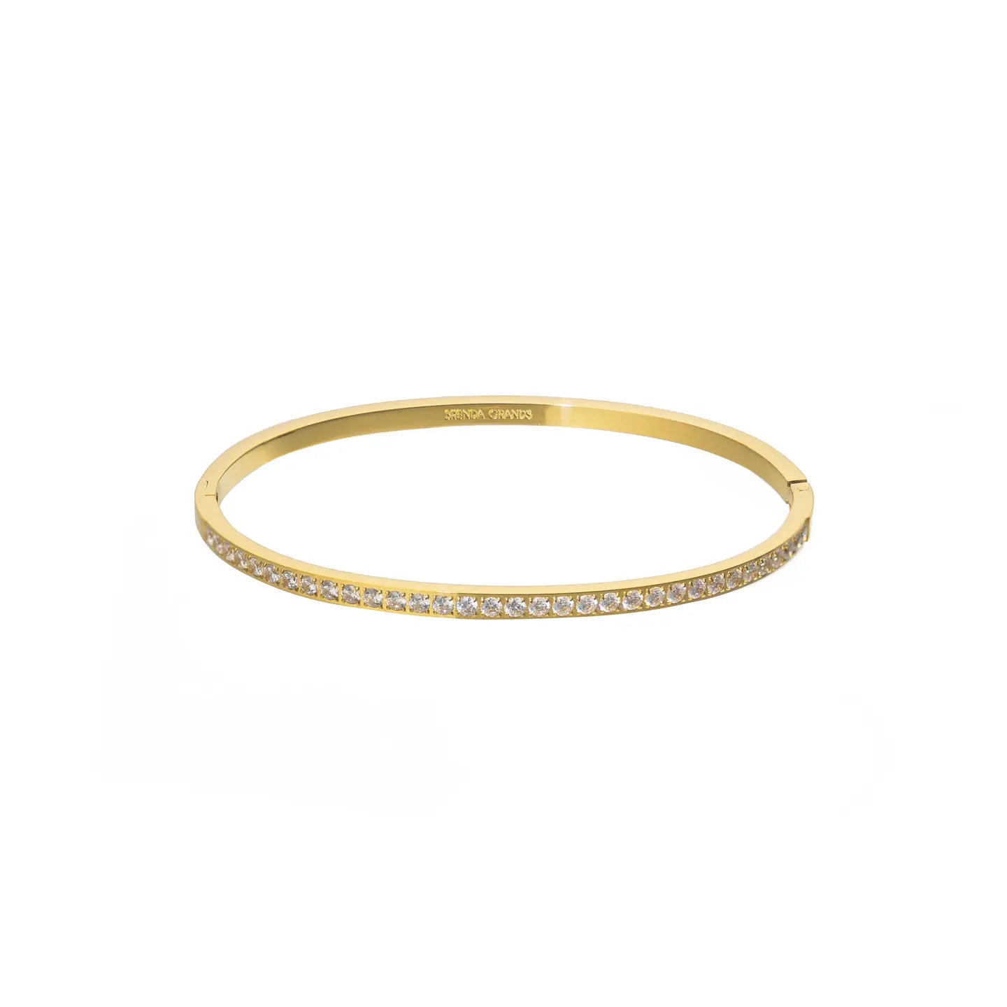 CZ Lined Bangle Bracelet