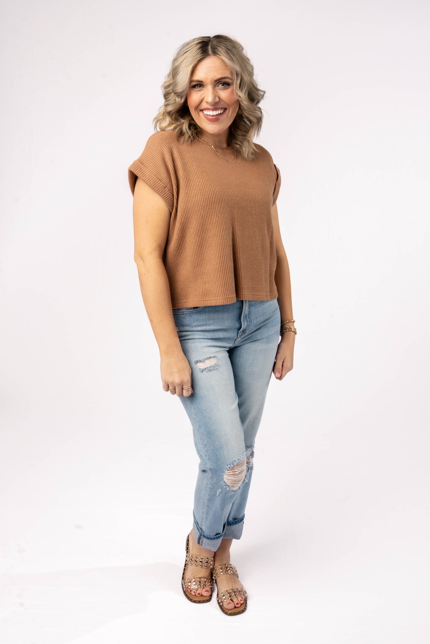 Cuffed Sleeve Sweater