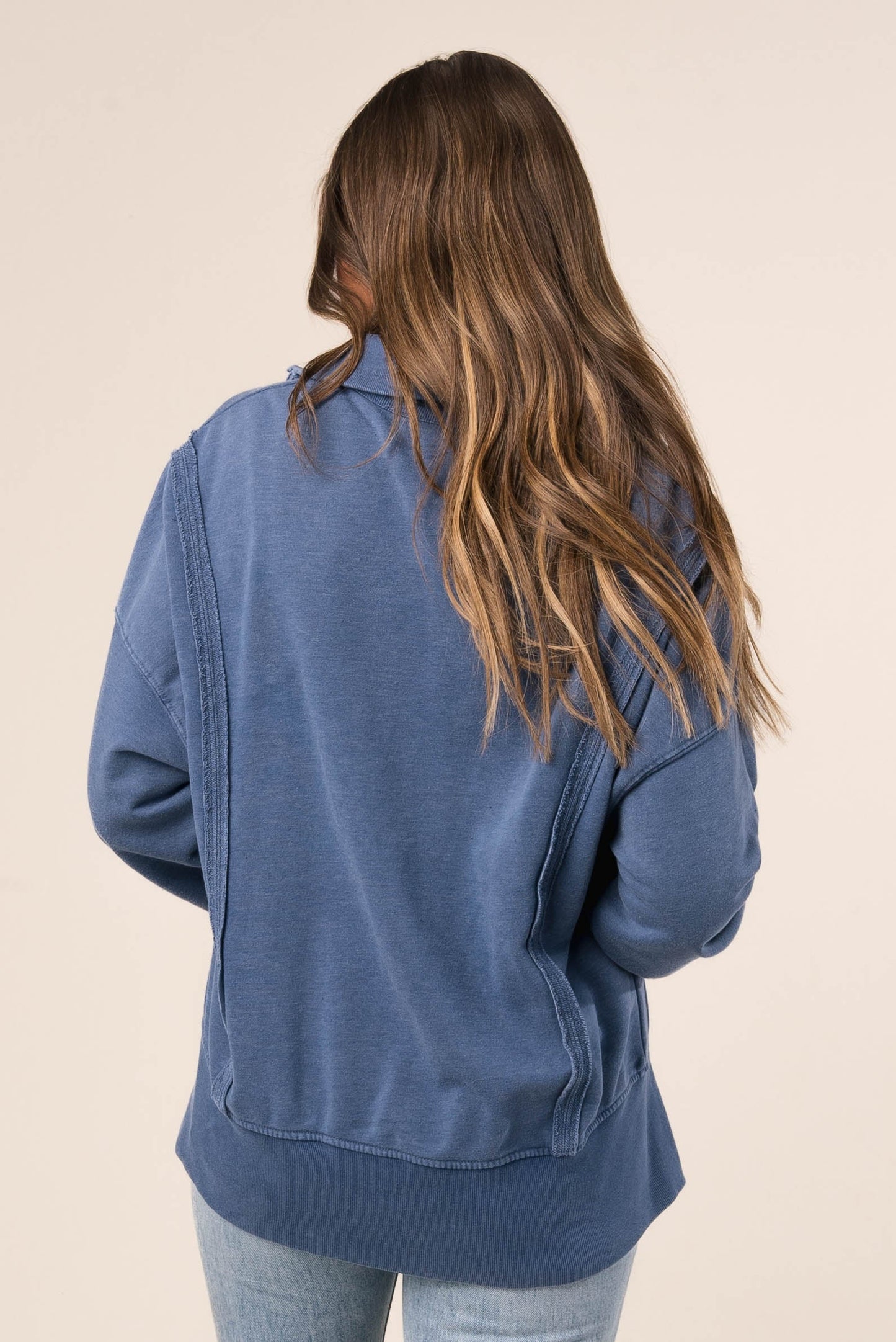 Mineral Washed Half Snap Pullover