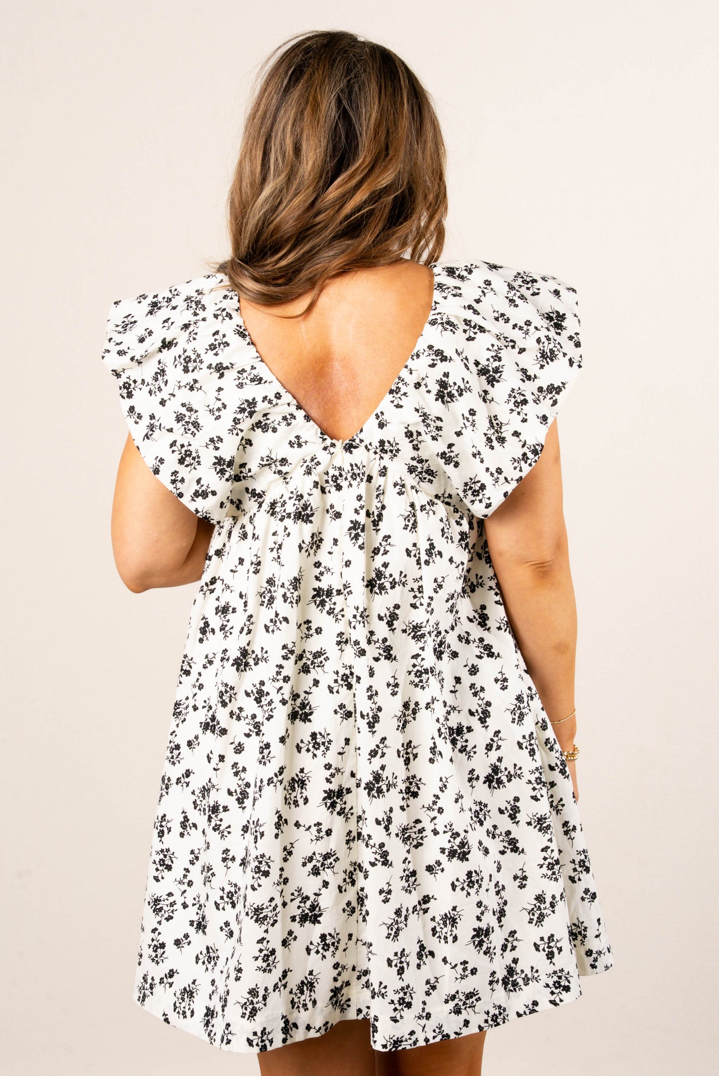Floral Front Bow Flutter Sleeve Dress *Final Sale*