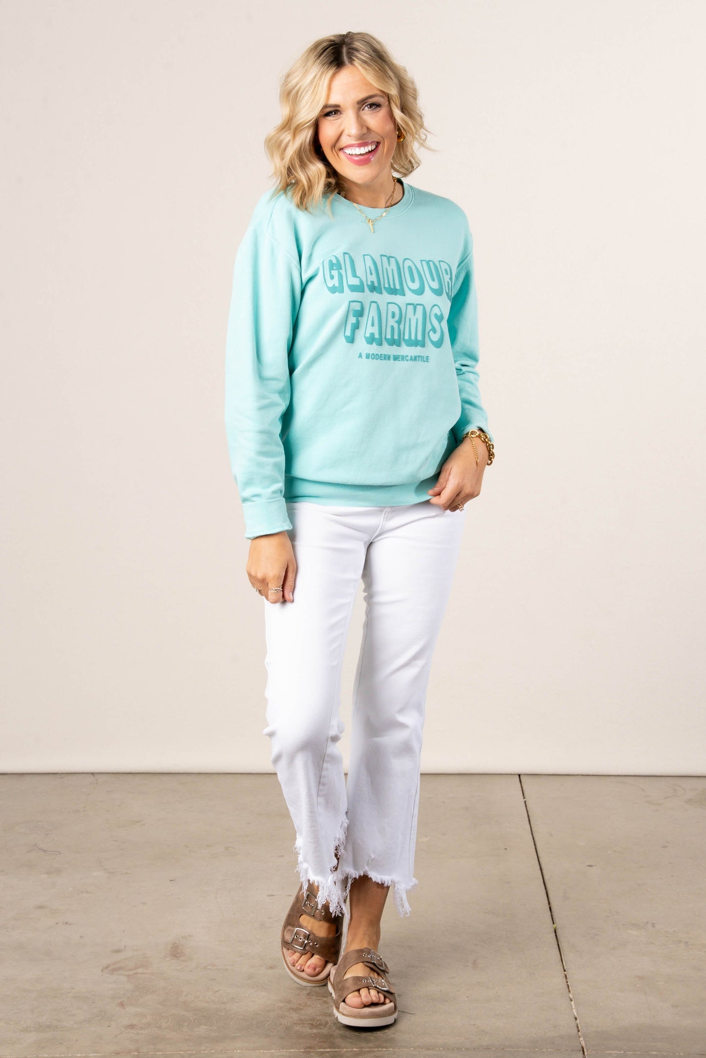 Glamour Farms A Modern Mercantile Graphic Sweatshirt