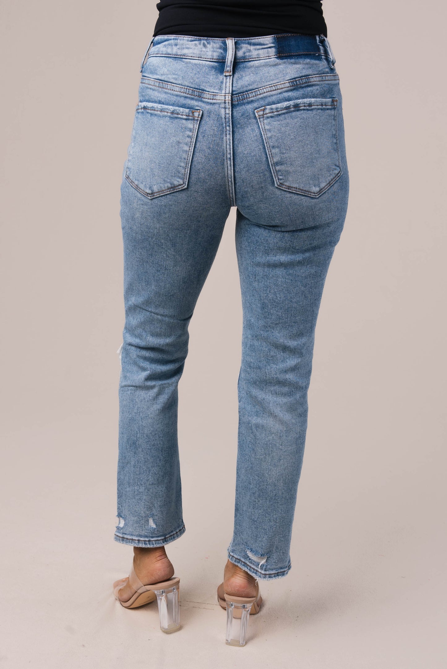 Lovervet by VERVET | Aliyah High Rise Crop Straight Leg Jeans
