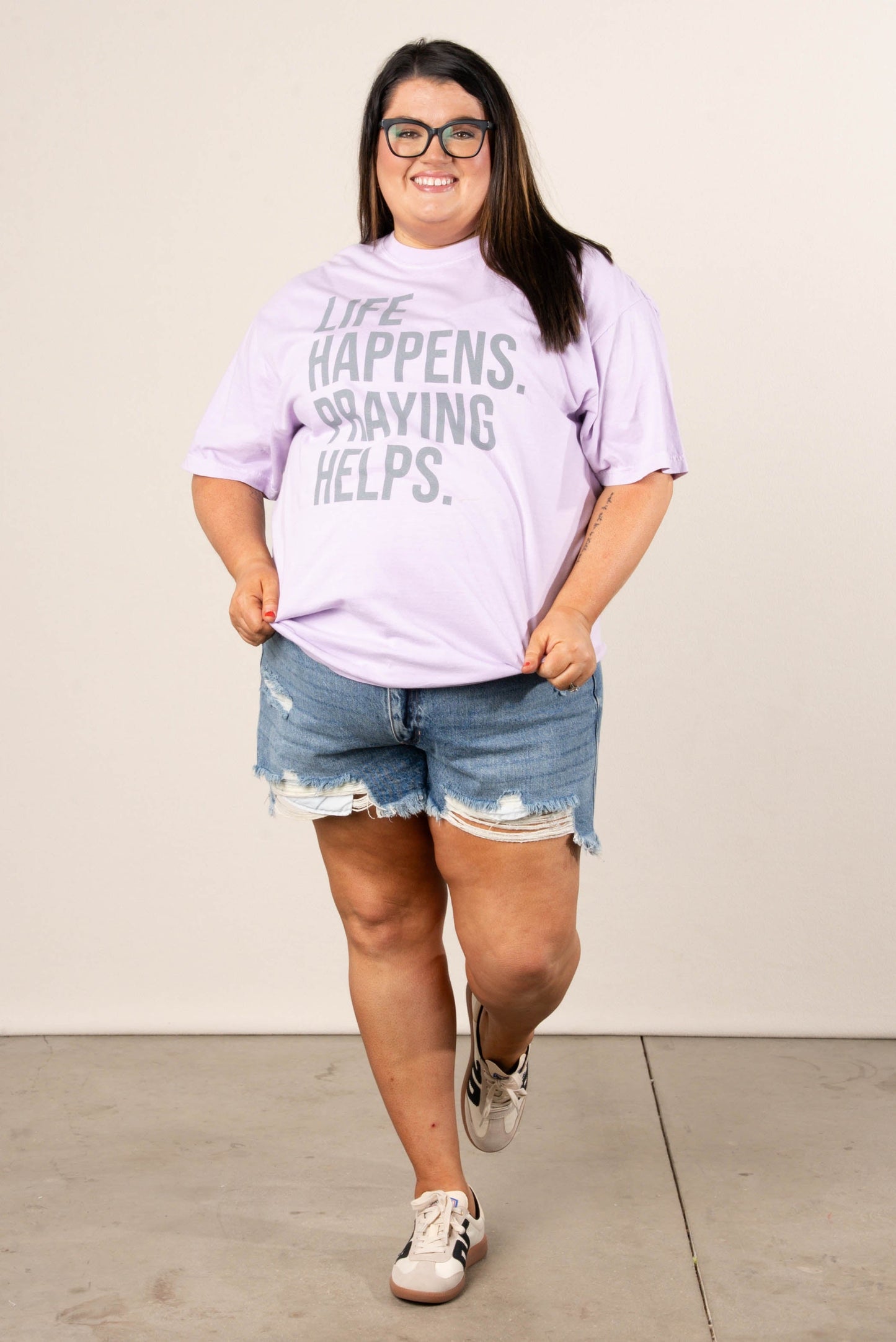 Life Happens Praying Helps Graphic Tee