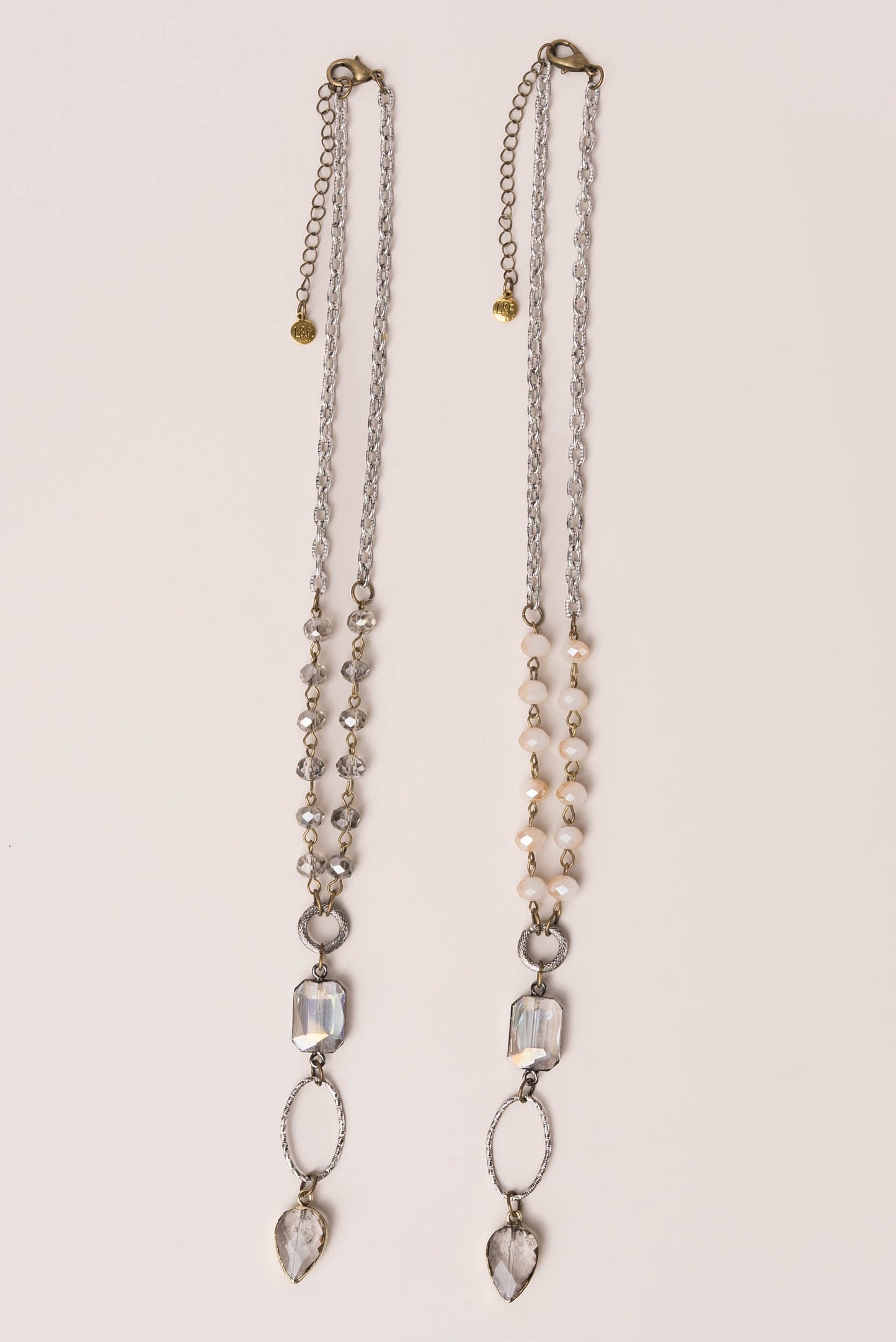 Glass Bead + Charm Dangle Necklace