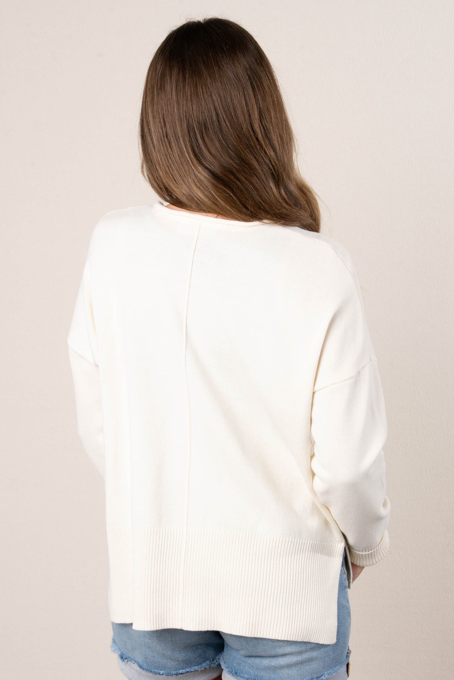 Center Seam Drop Shoulder Sweater *Final Sale*