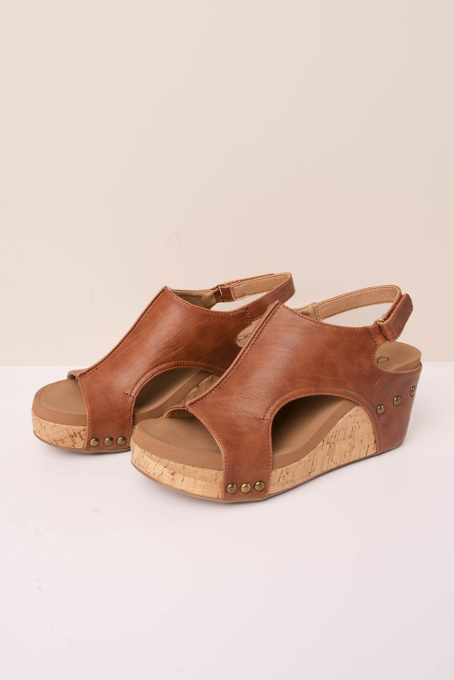 Carley Wedge Sandal in Bourbon
