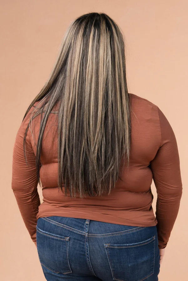 Draped Neck Ruched Side Top *Final Sale*