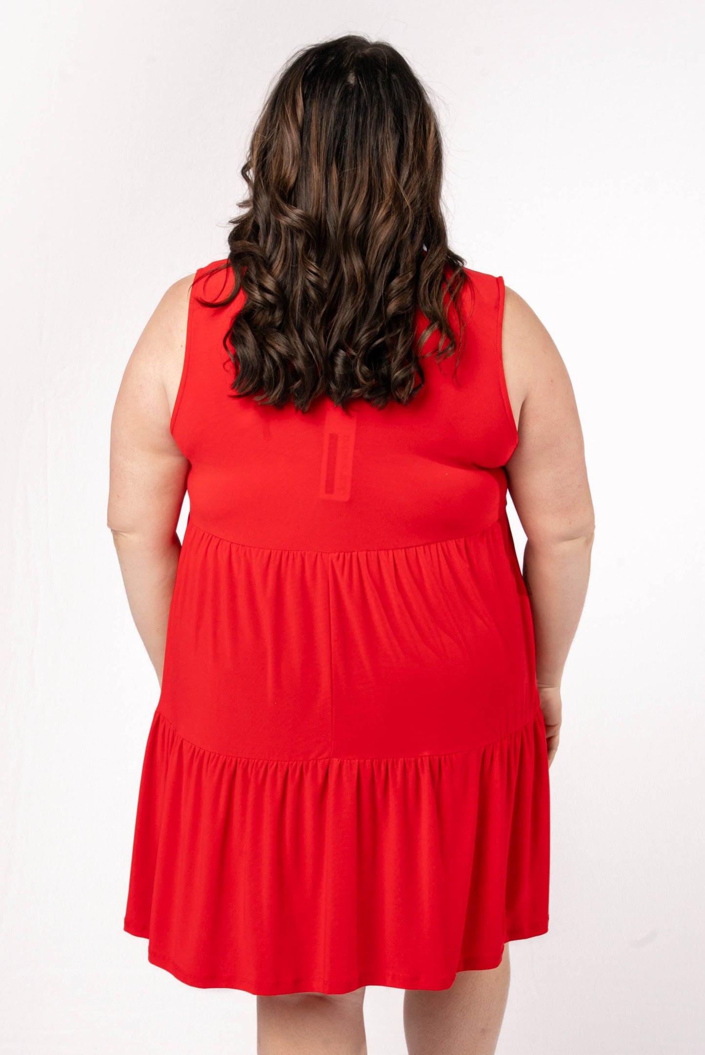 Liz Solid Tiered Dress