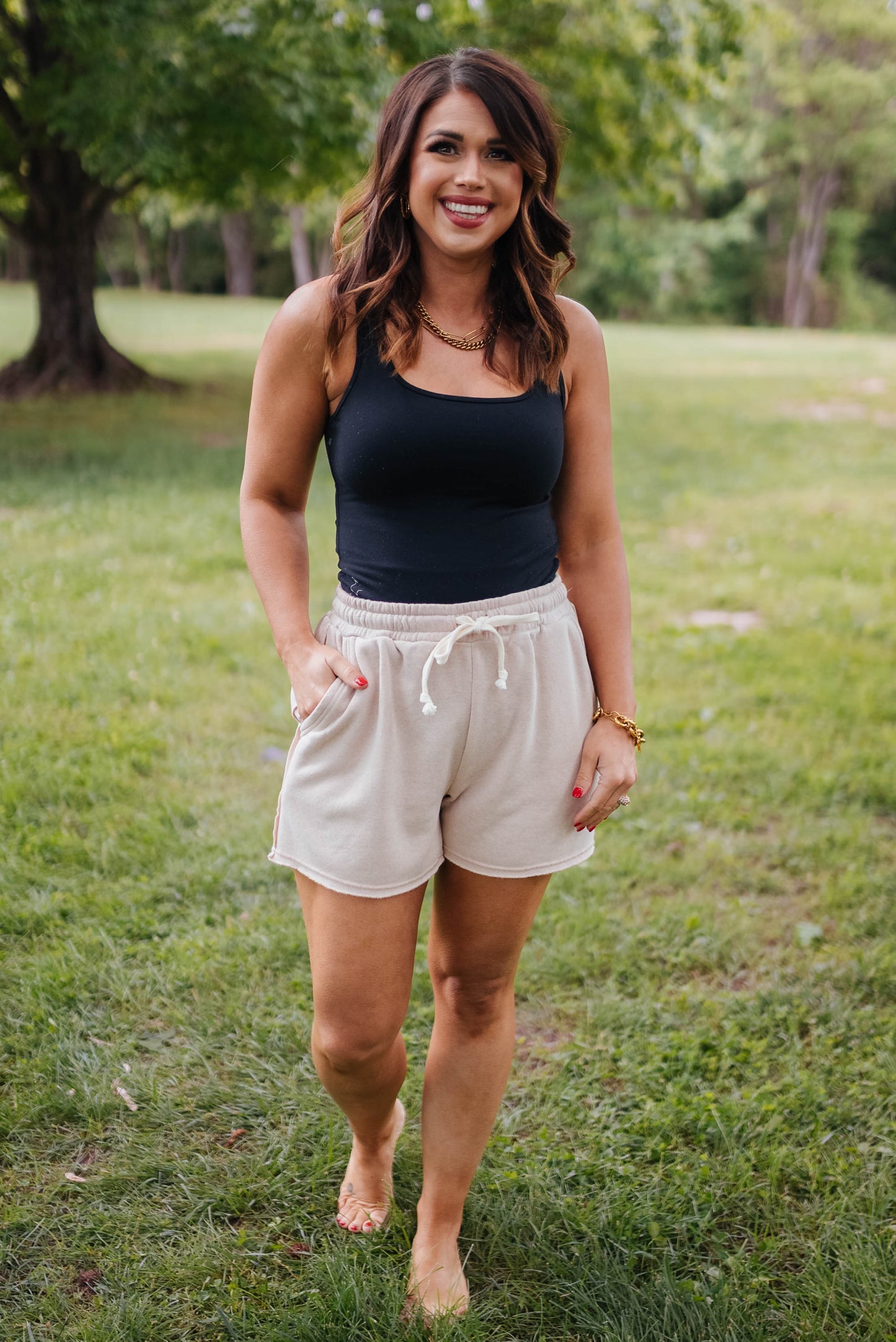 French Terry Drawstring Shorts {More Colors}
