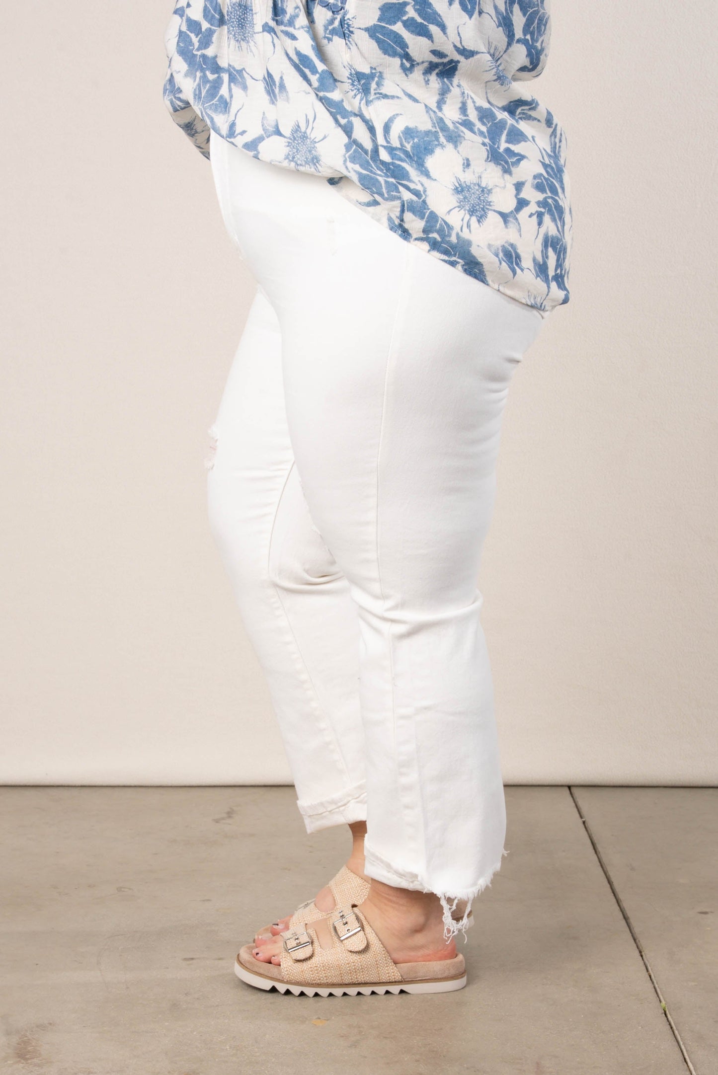 Risen High Rise Tummy Control Crop Jeans