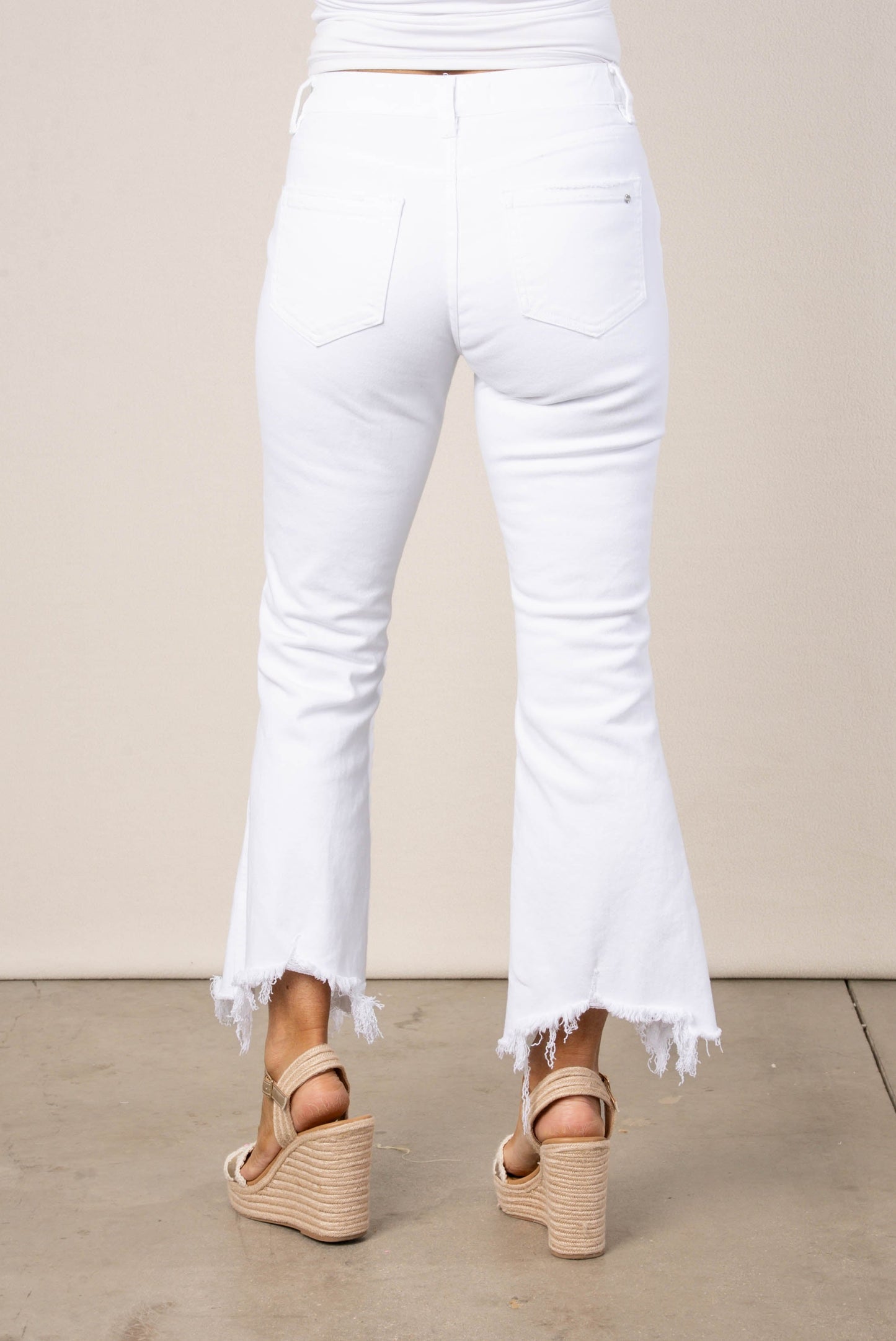 Mica Denim | Cydne High Rise Crop Flare Jeans