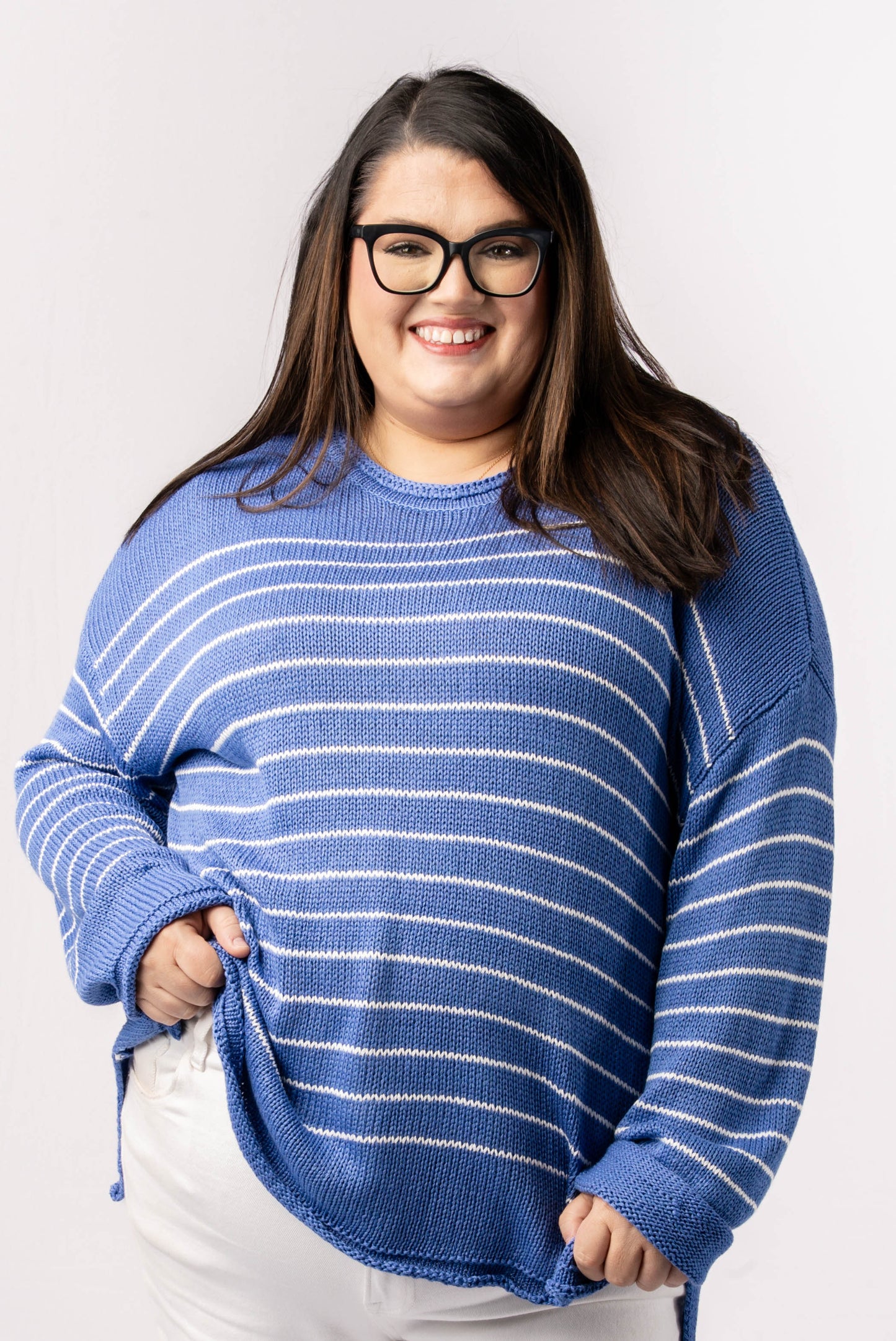 Striped Rolled Hem Sweater *Final Sale*