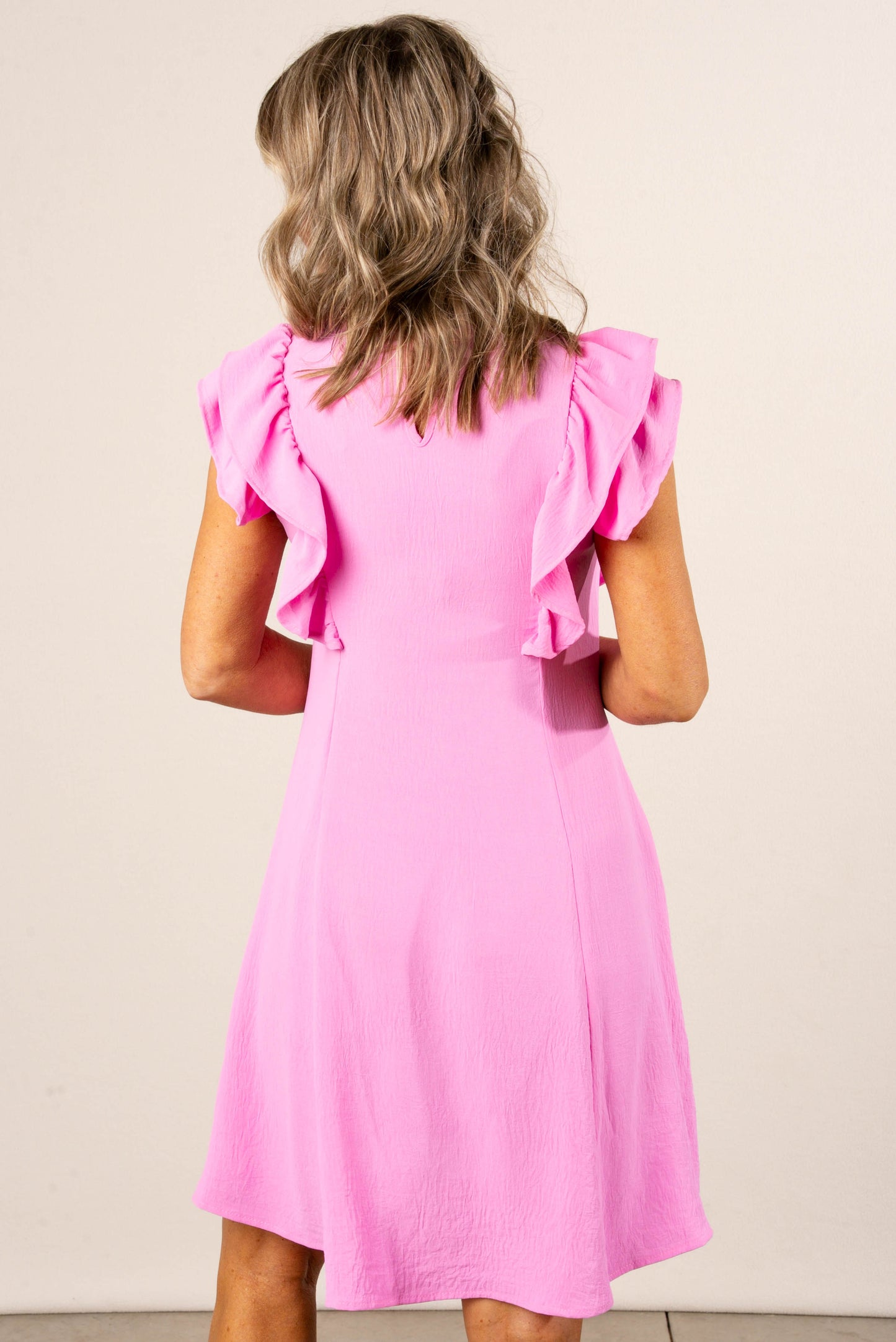 Ruffle Detail Swing Dress