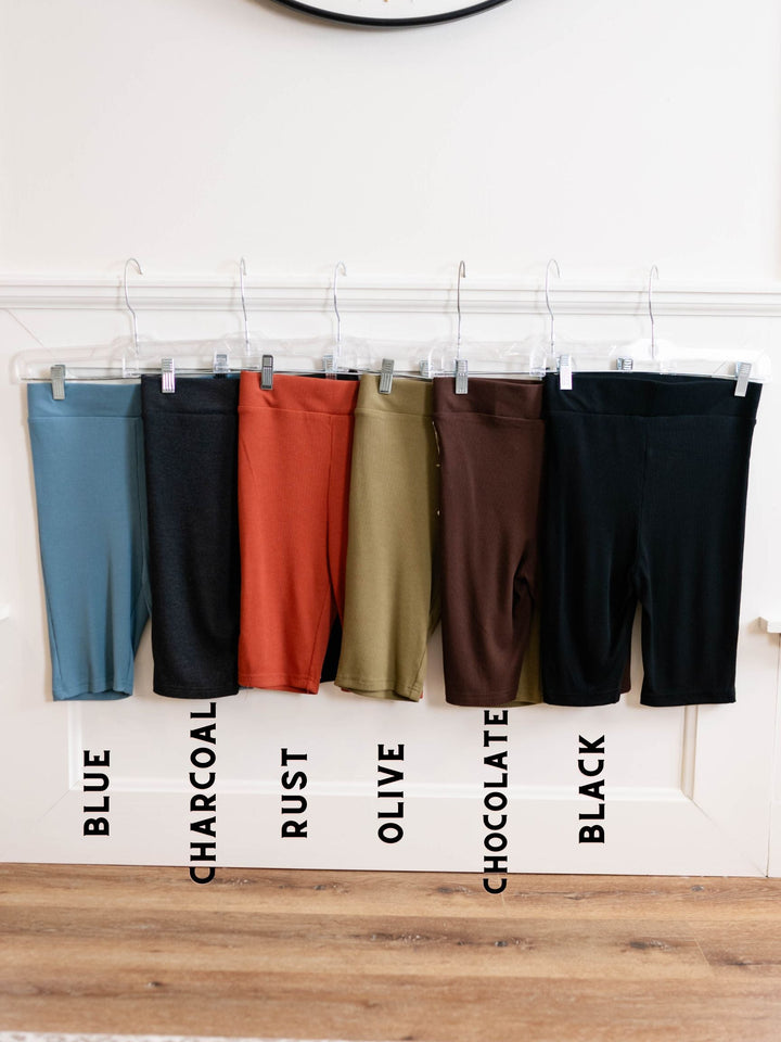 Ribbed High Waist Biker Shorts *Final Sale*