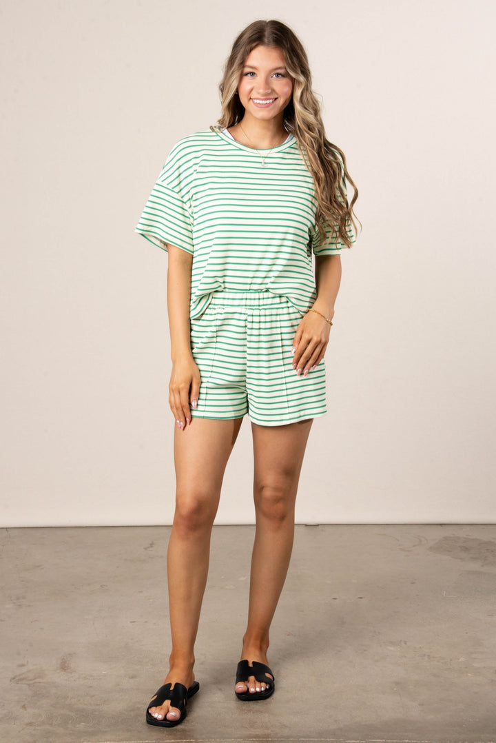 Georgia Mae Striped Top + Shorts Set