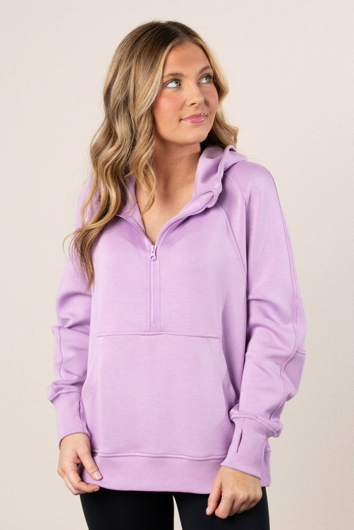 Scuba Half Zip Hooded Pullover