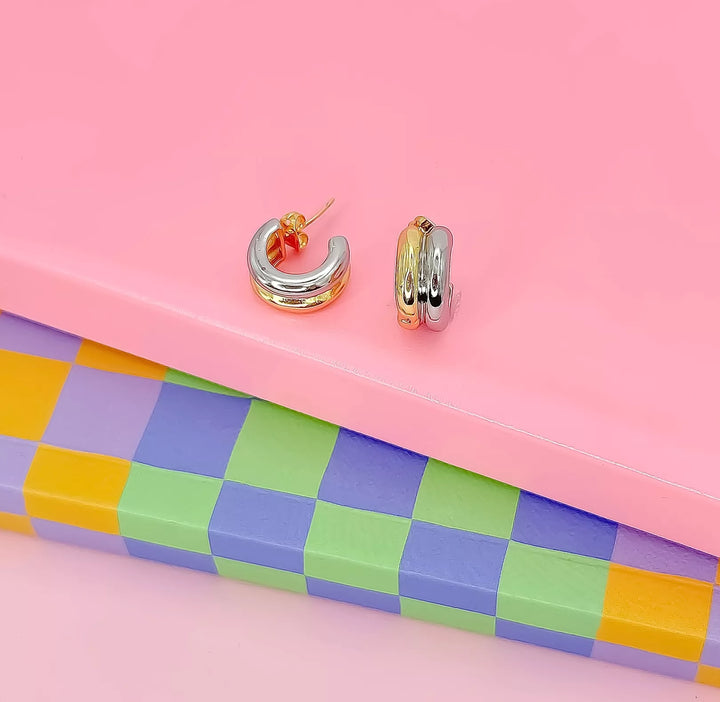 Double Color Chunky Huggie