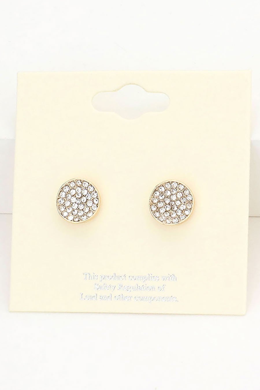 CZ Pave Disc Earrings