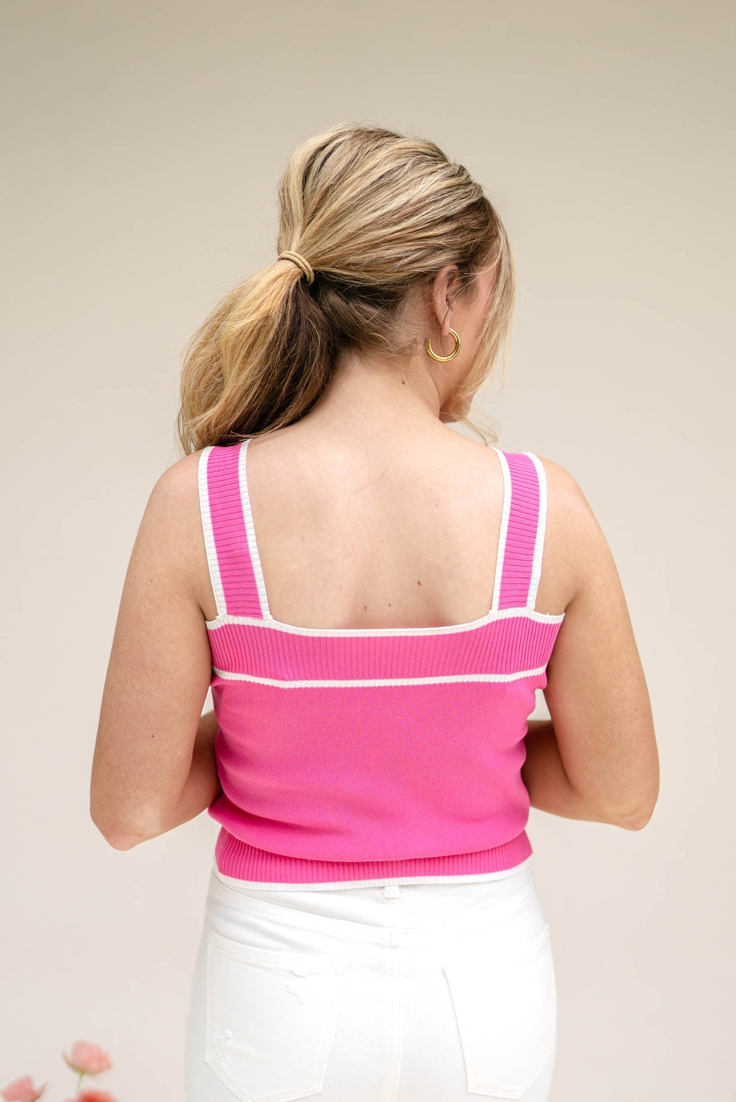 Contrast Trim Sweater Tank *Final Sale*