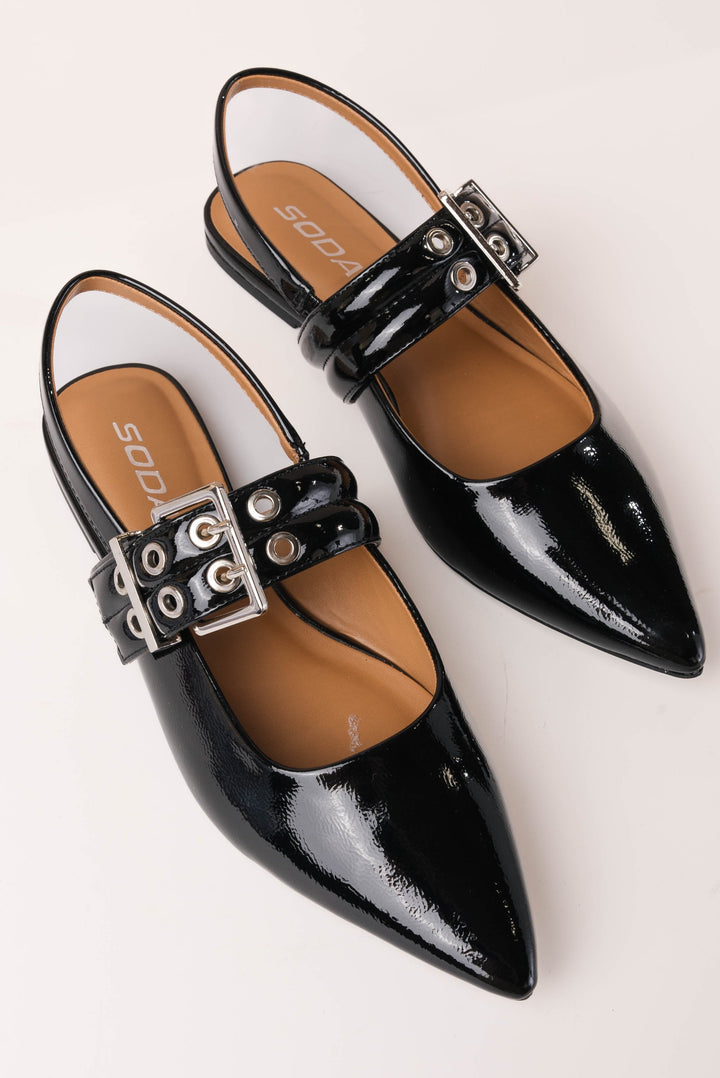 Gola Buckle Slingback Flats