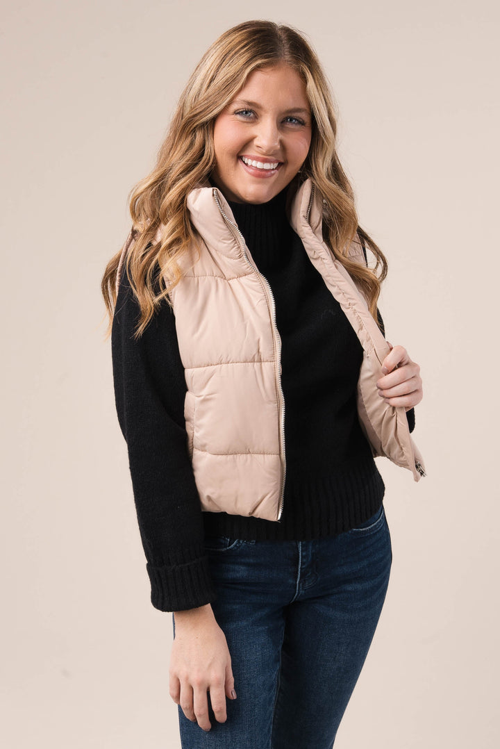High Neck Puffer Vest *Final Sale*