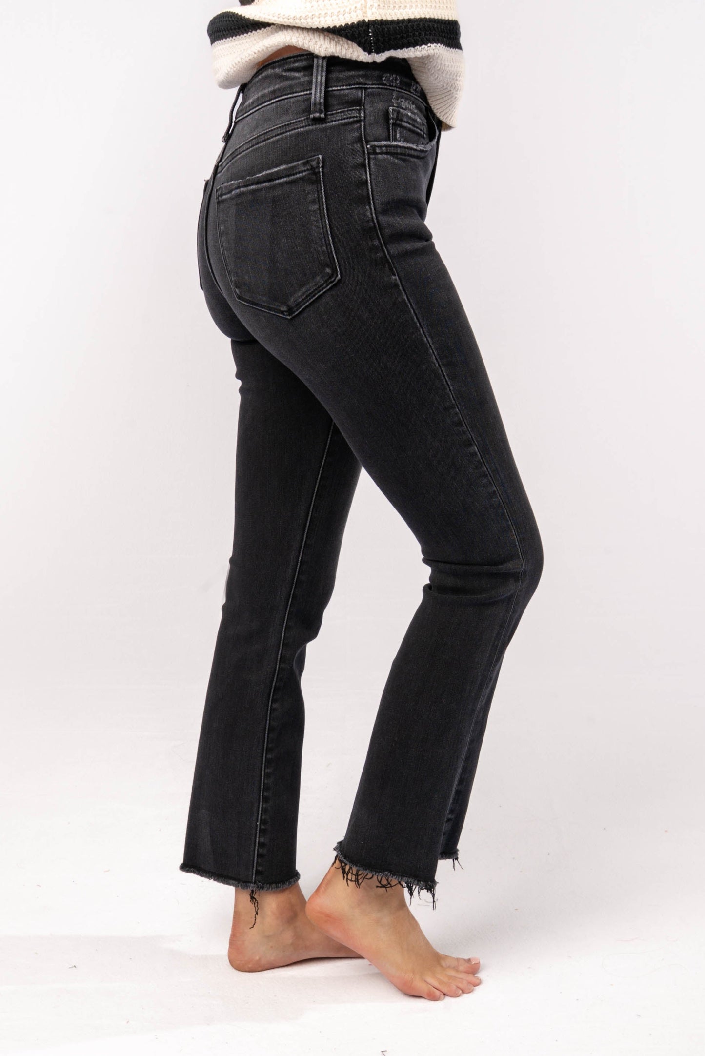 VERVET Denim | Hadley High Rise Crop Flare Jeans
