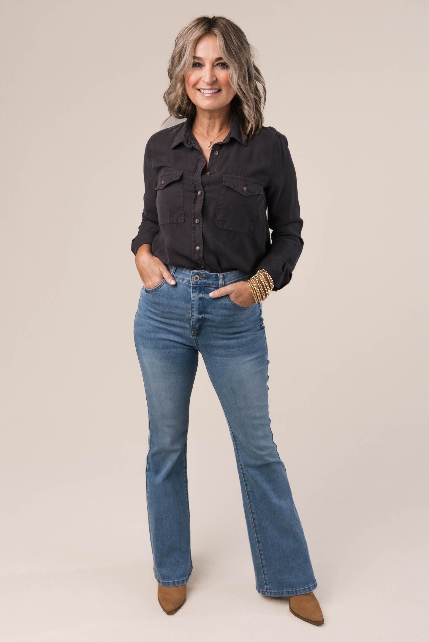 High Rise Flare Jeans