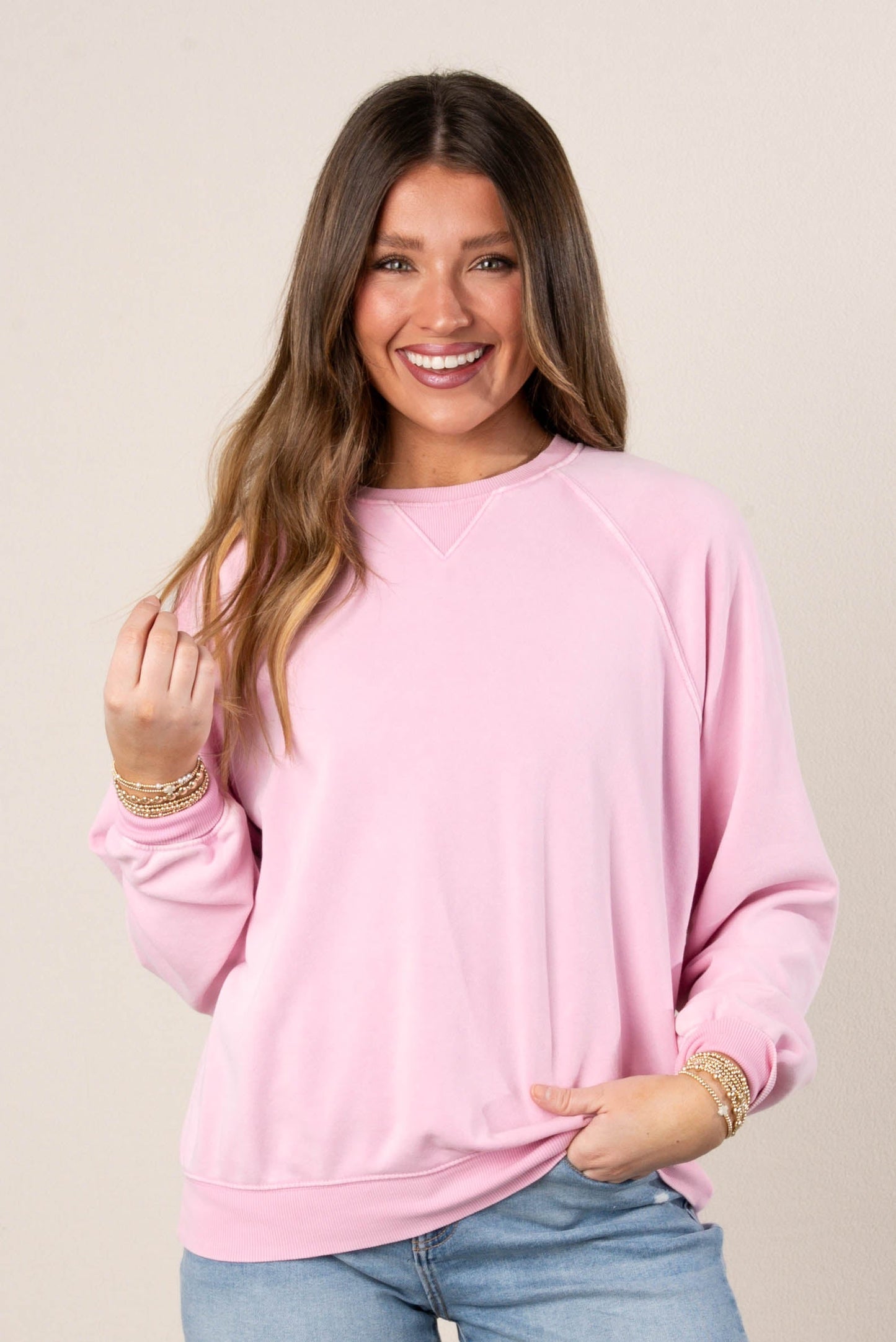 Washed Raglan Sweatshirt