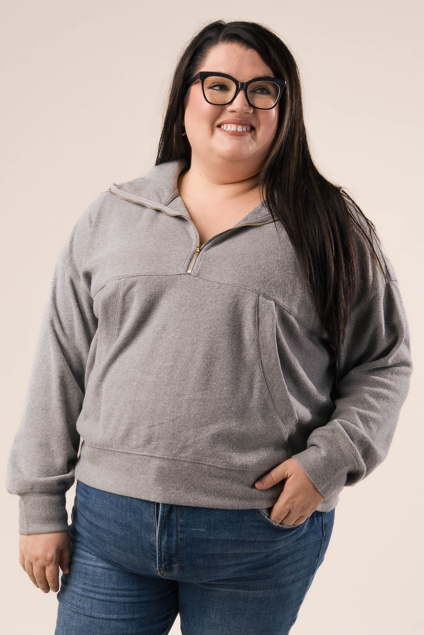 Brushed Half Zip Pullover *Final Sale*