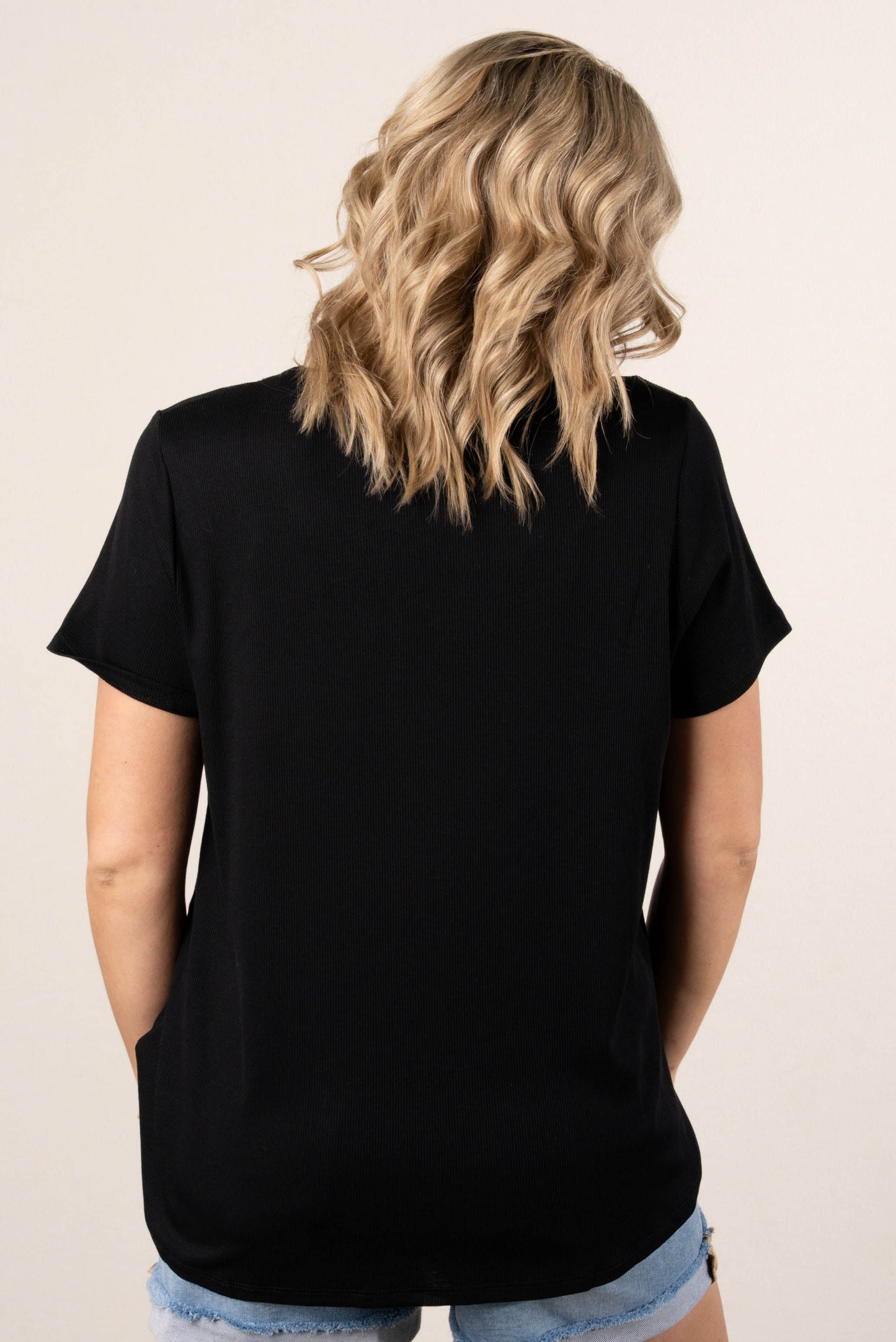 Ribbed Henley Top