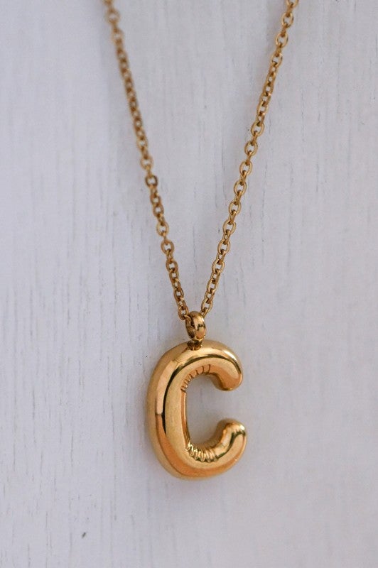 Balloon Initial Pendant Necklace