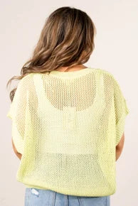 Open Knit Dolman Top