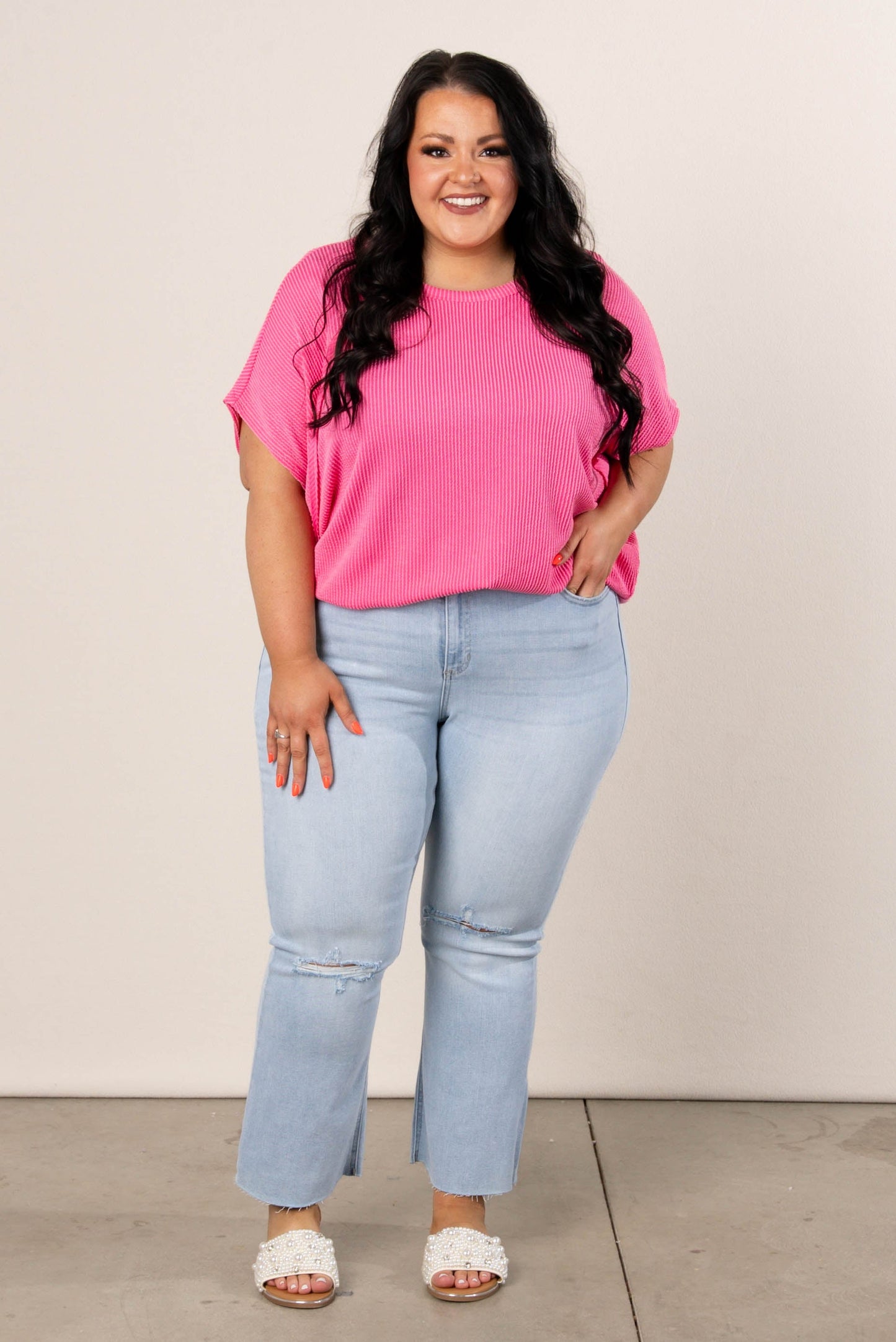 Sneak Peek Mid Rise Kick Flare Jeans