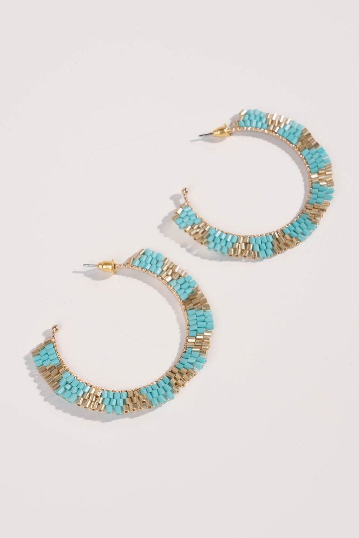 Beaded Hoop Earrings