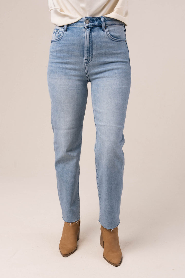 Hidden Denim | Sophie High Rise Crop Straight Leg Jeans